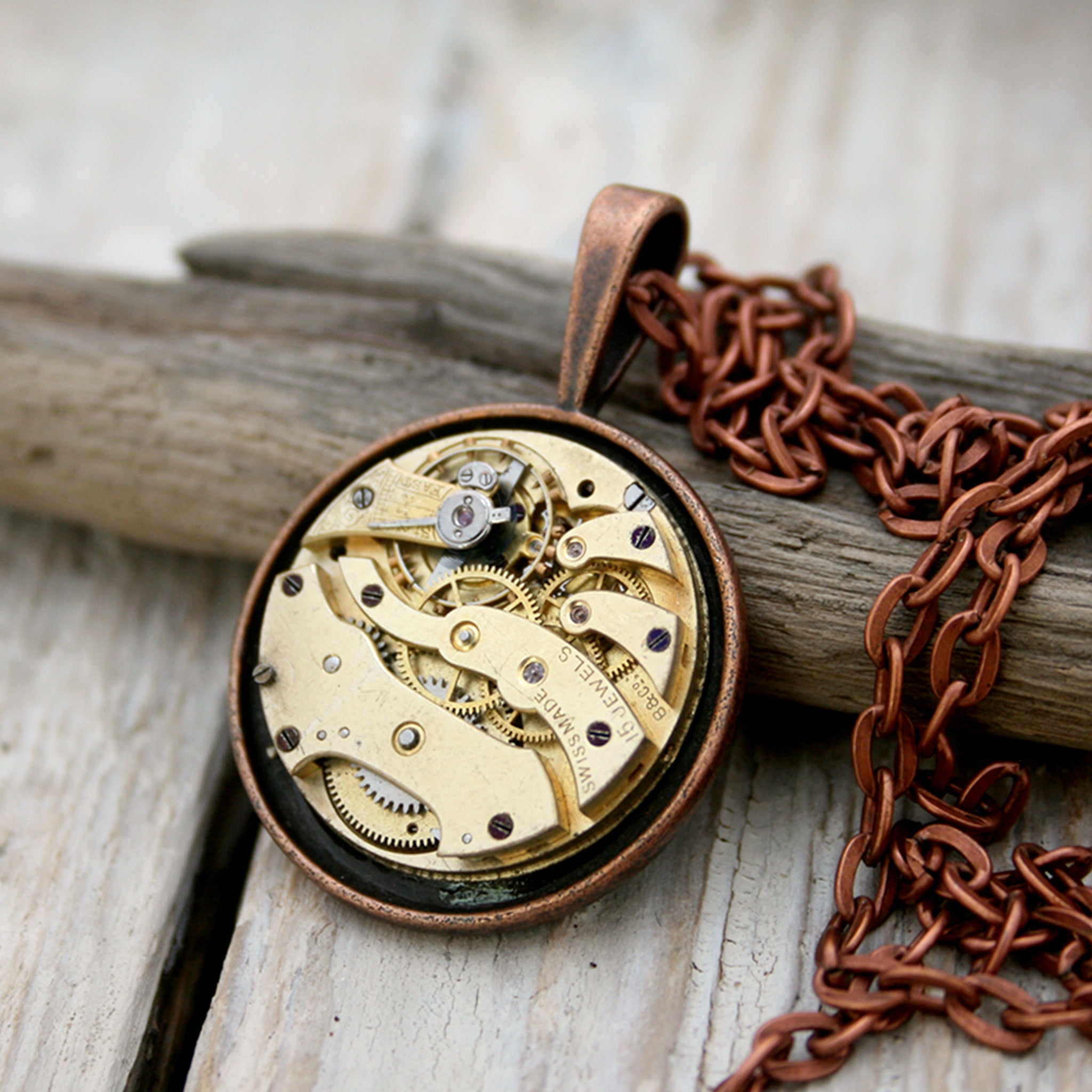 Copper Necklace in steampunk style