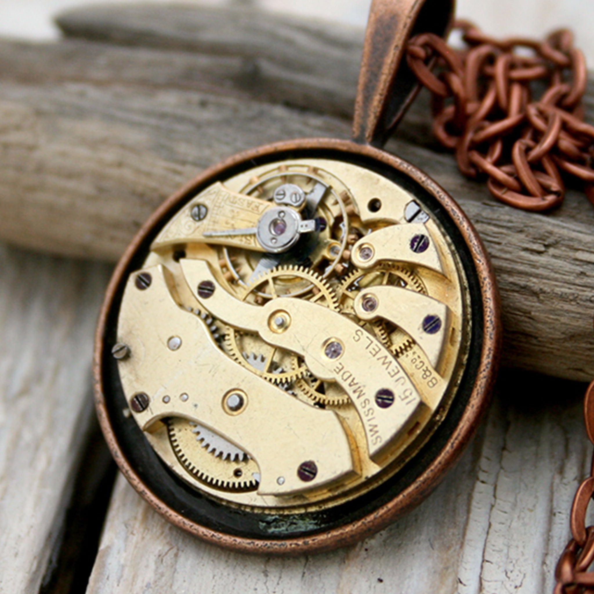 Copper Necklace in steampunk style