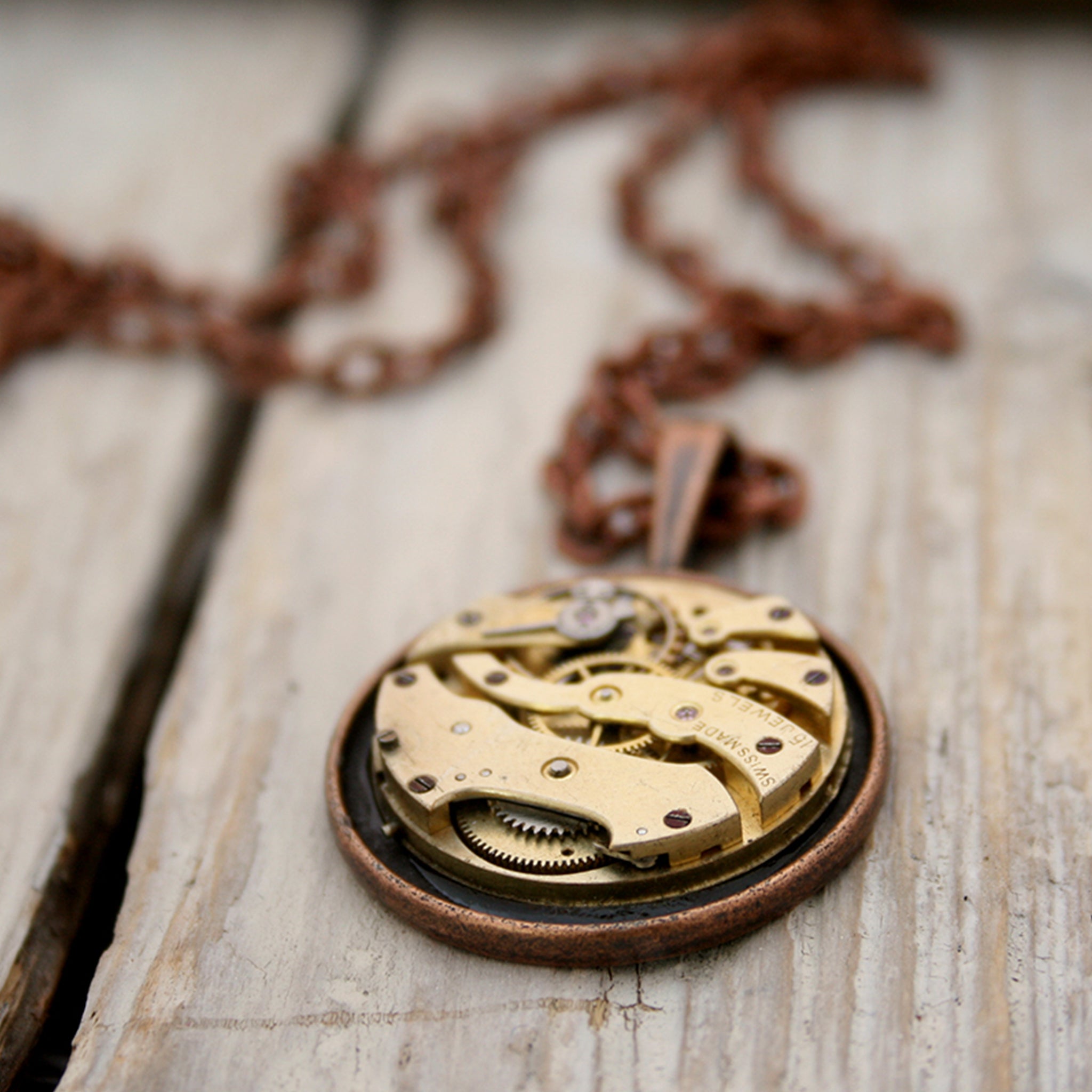 Copper Necklace in steampunk style