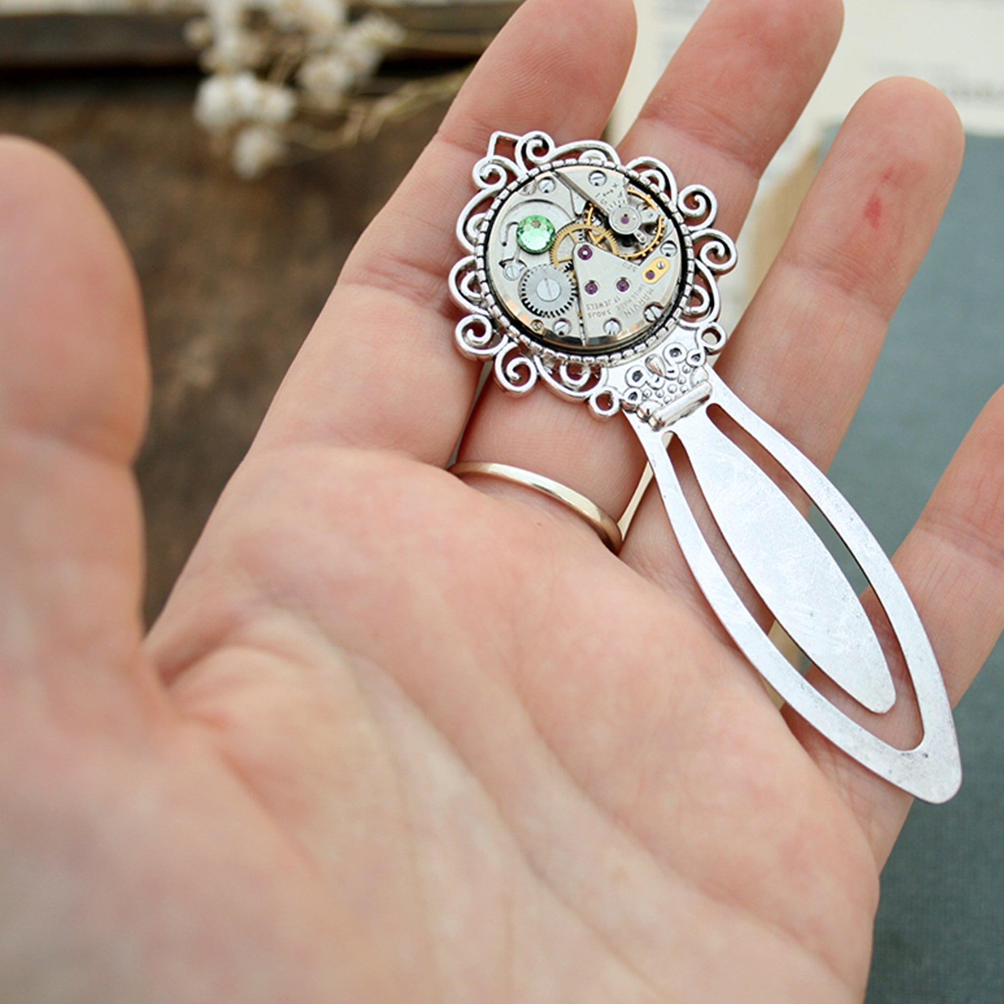 Steampunk watch movement Bookmarks for books