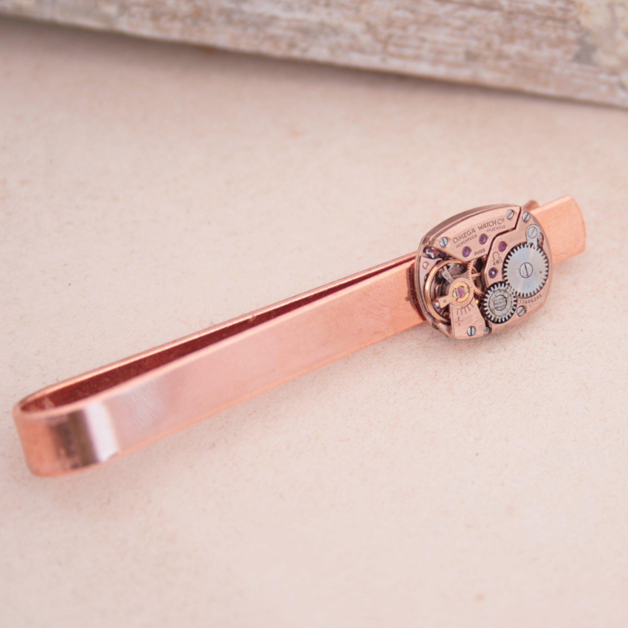Omega Watch Copper Tie Clip