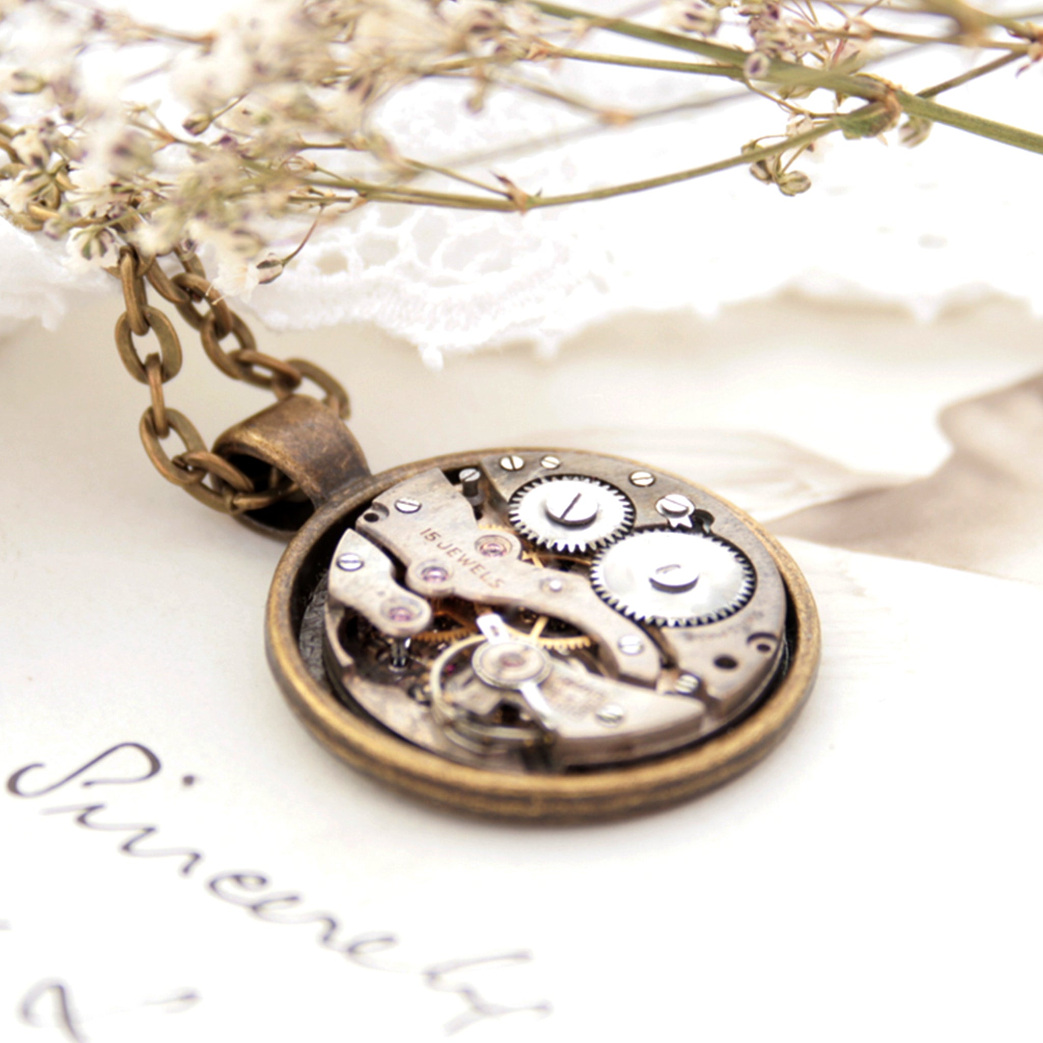 Statement Necklace in steampunk style