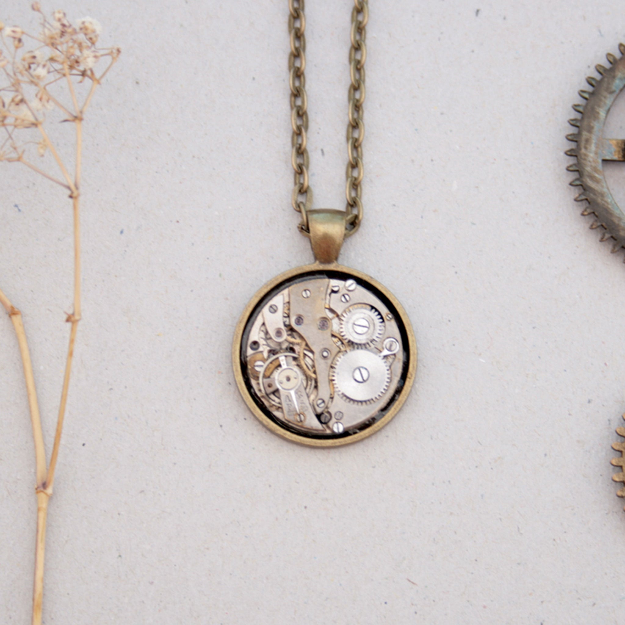 Statement Necklace in steampunk style