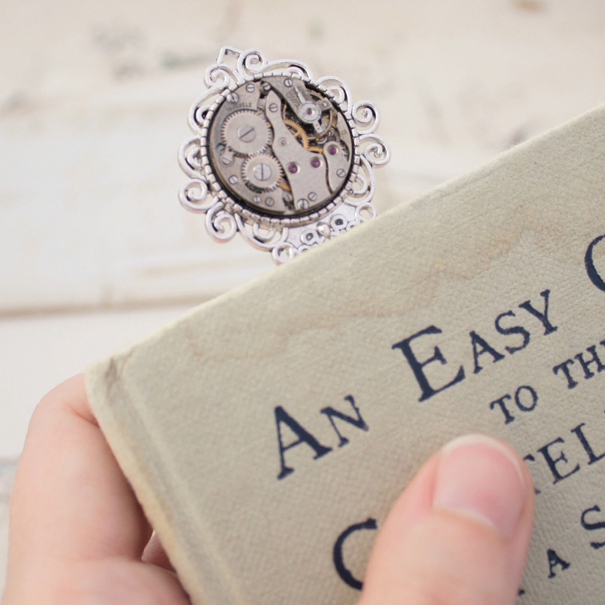 Steampunk Bookmarks for books made of real watch movement