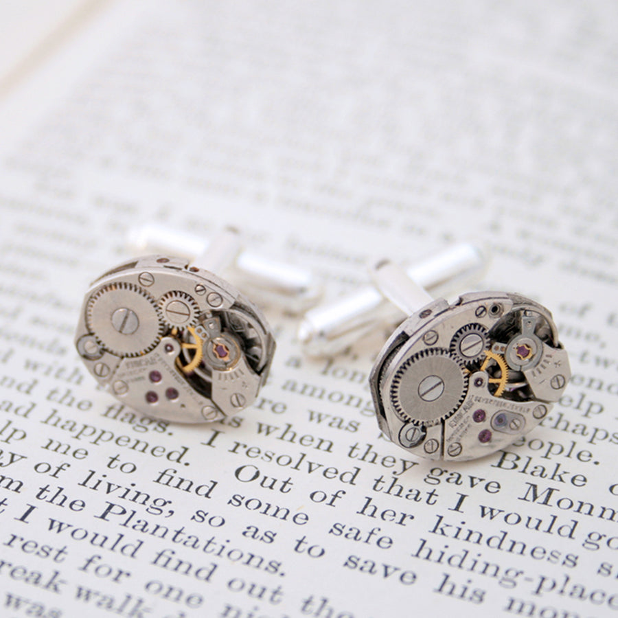 Steampunk Cufflinks in Silver