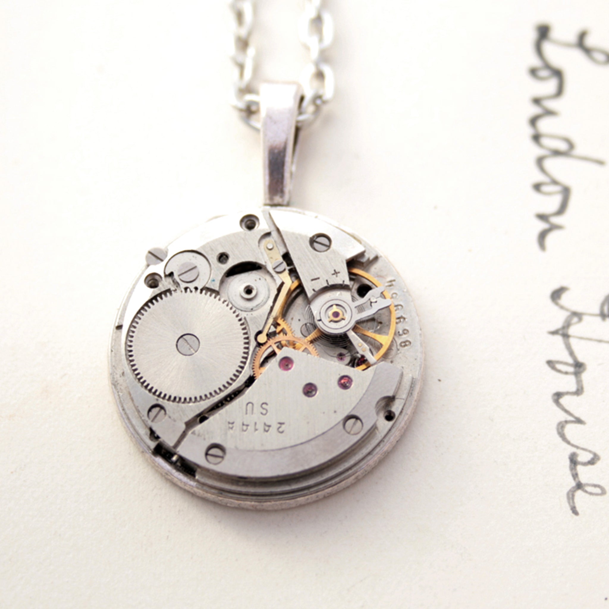 Steampunk Pendant Necklace for Bride