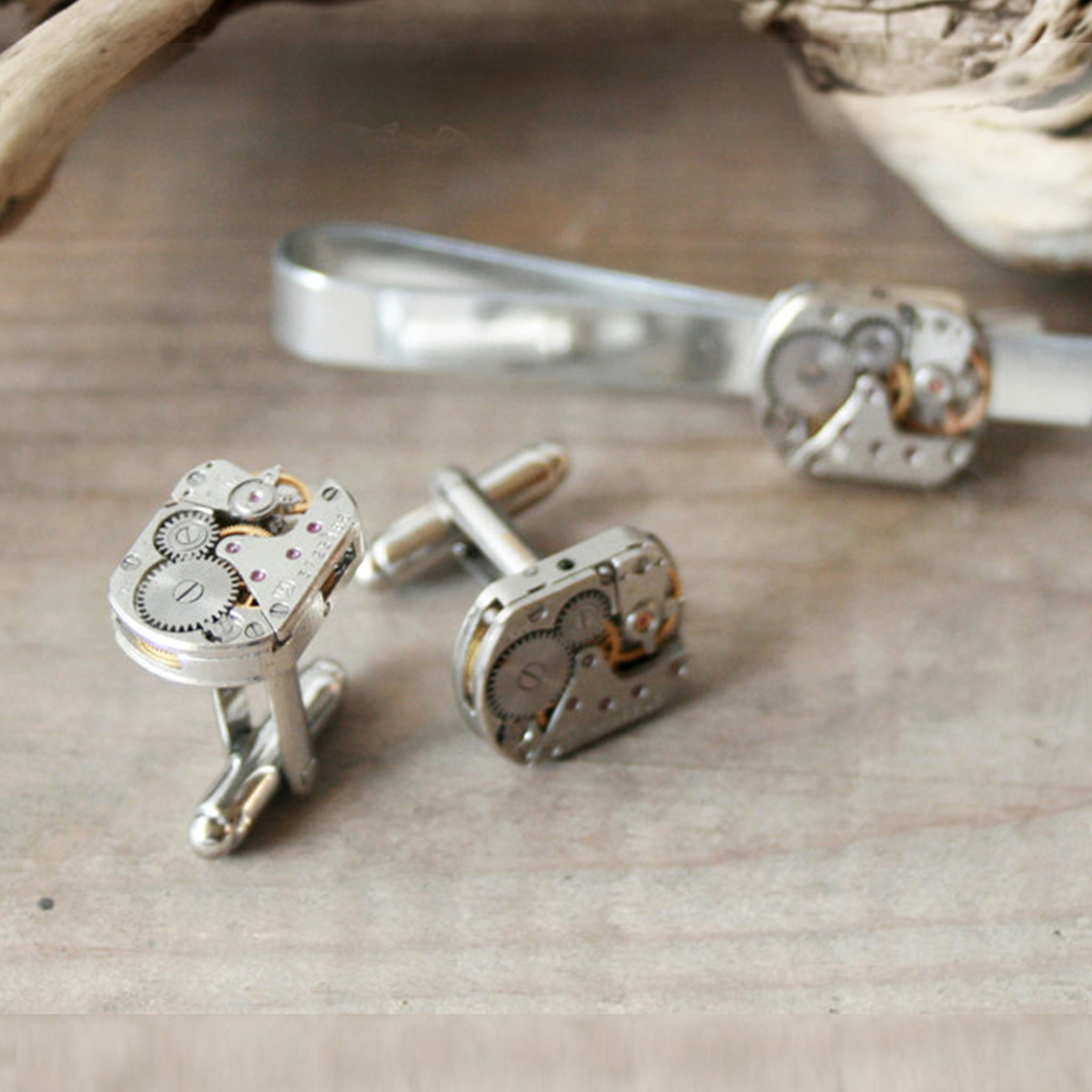 Tie Clip and Cufflinks set