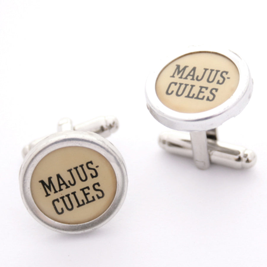 Ivory Typewriter Key Cufflinks