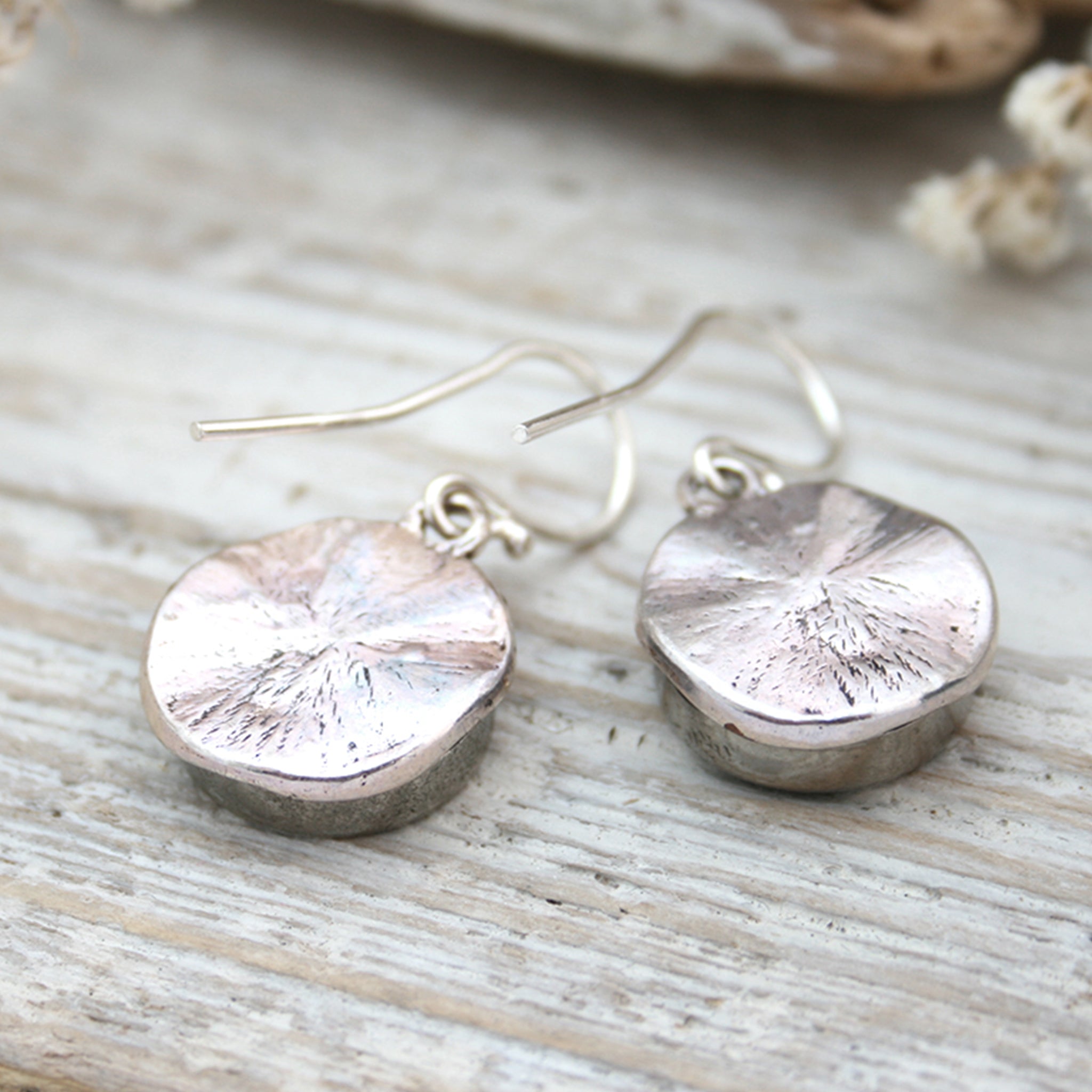Back of typewriter key earrings
