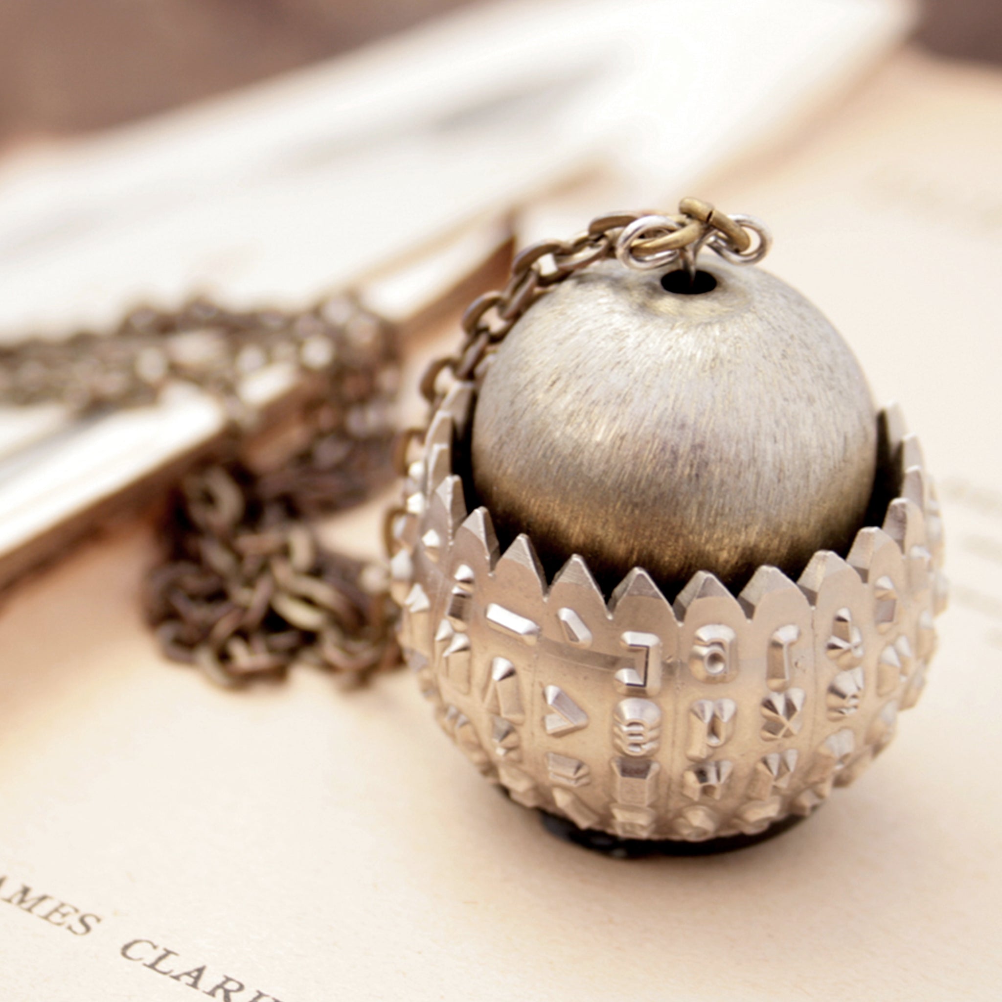 statement typewriter necklace made of IBM Selectric typeball