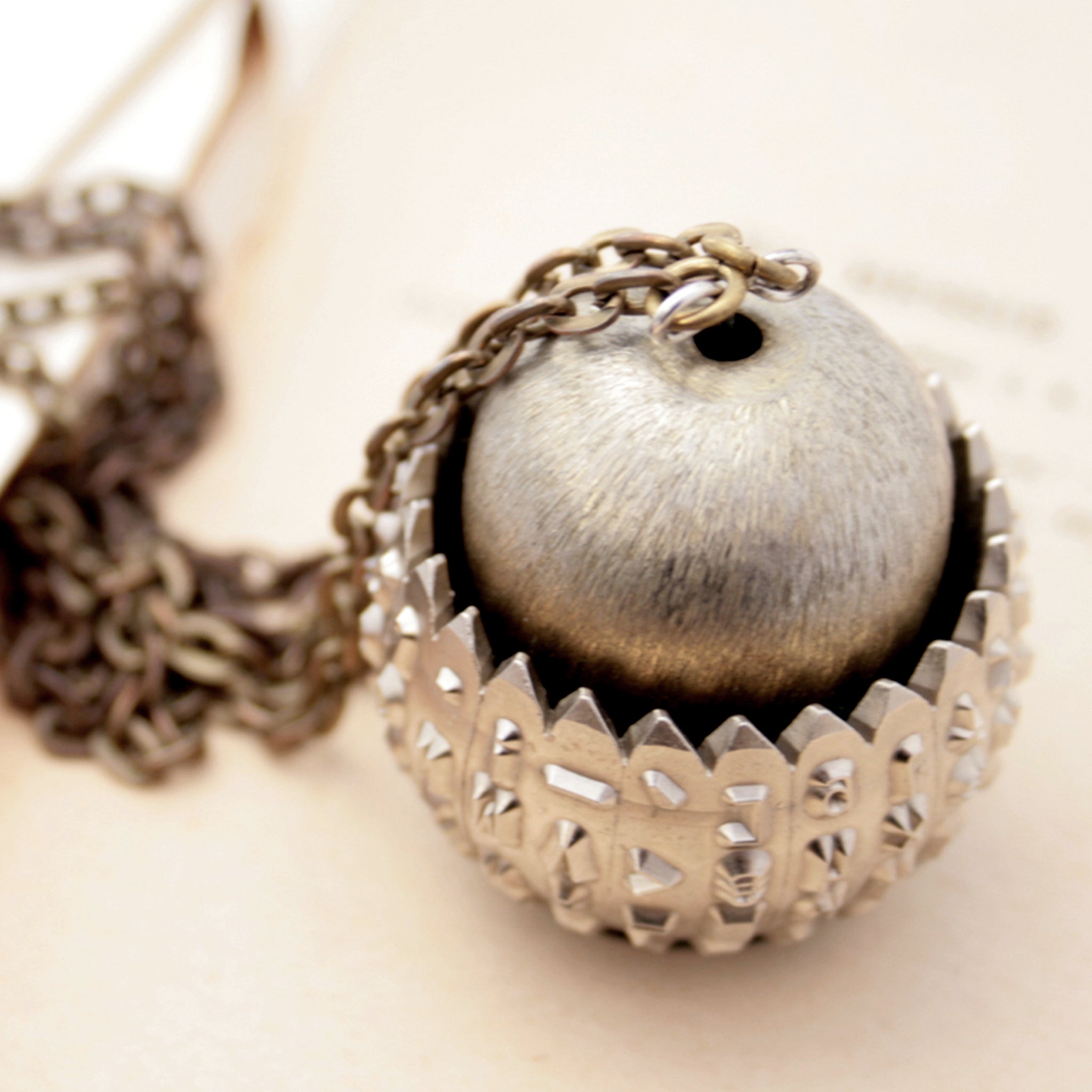 statement typewriter necklace made of IBM Selectric typeball