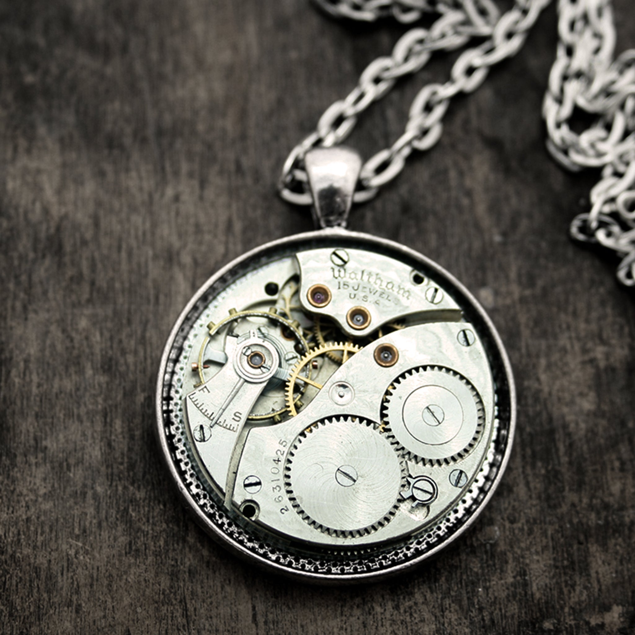 Unique Pendant Necklace in Steampunk Style