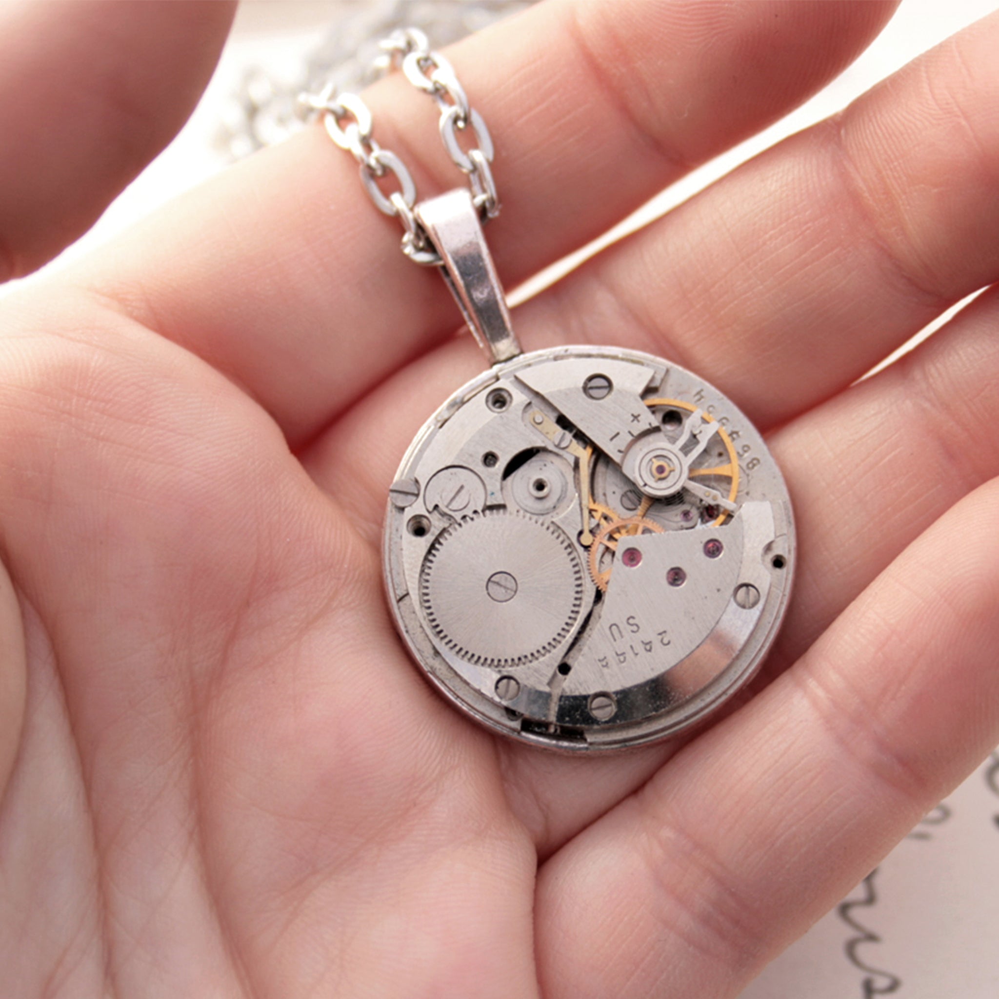 Steampunk Pendant Necklace for Bride