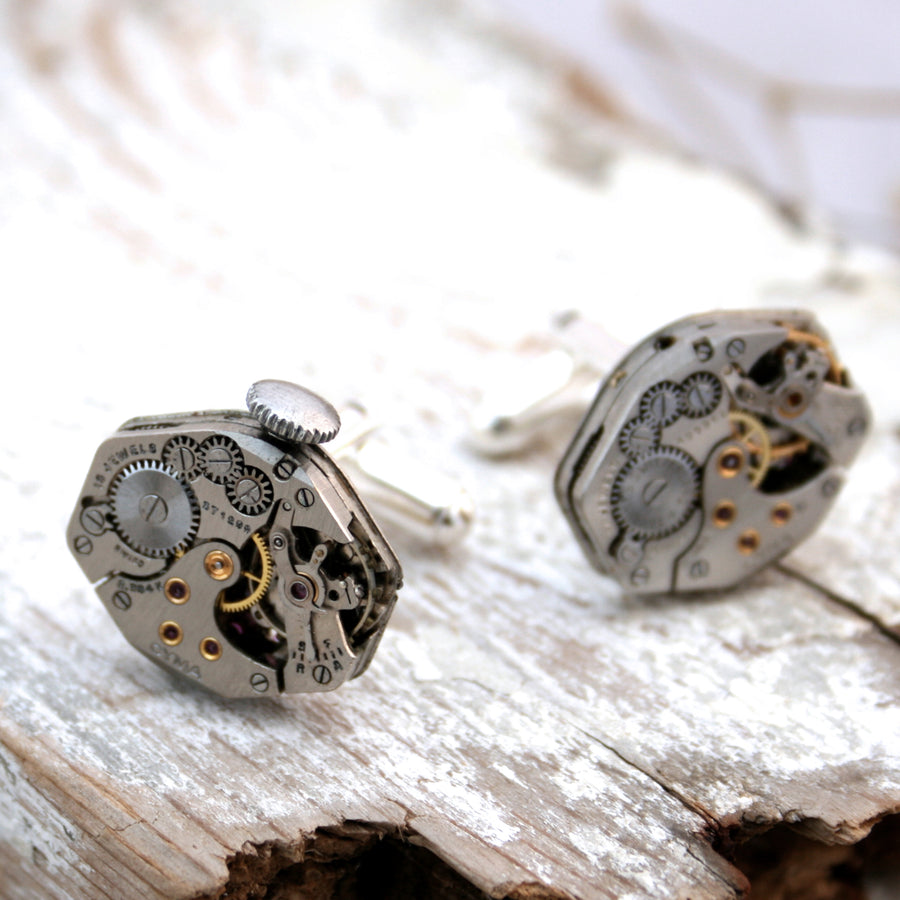 Watch Cufflinks in Sterling Silver