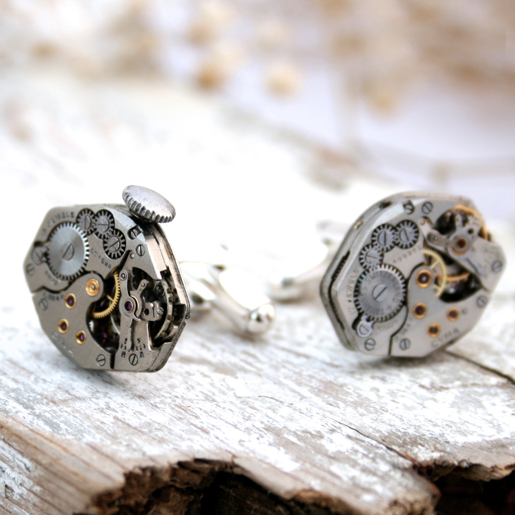 Watch Cufflinks in Sterling Silver