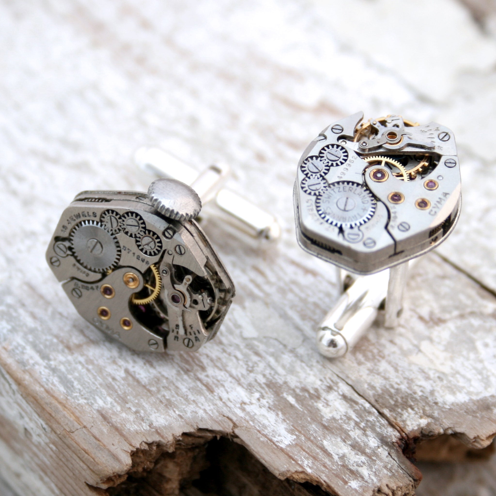 Watch Cufflinks in Sterling Silver