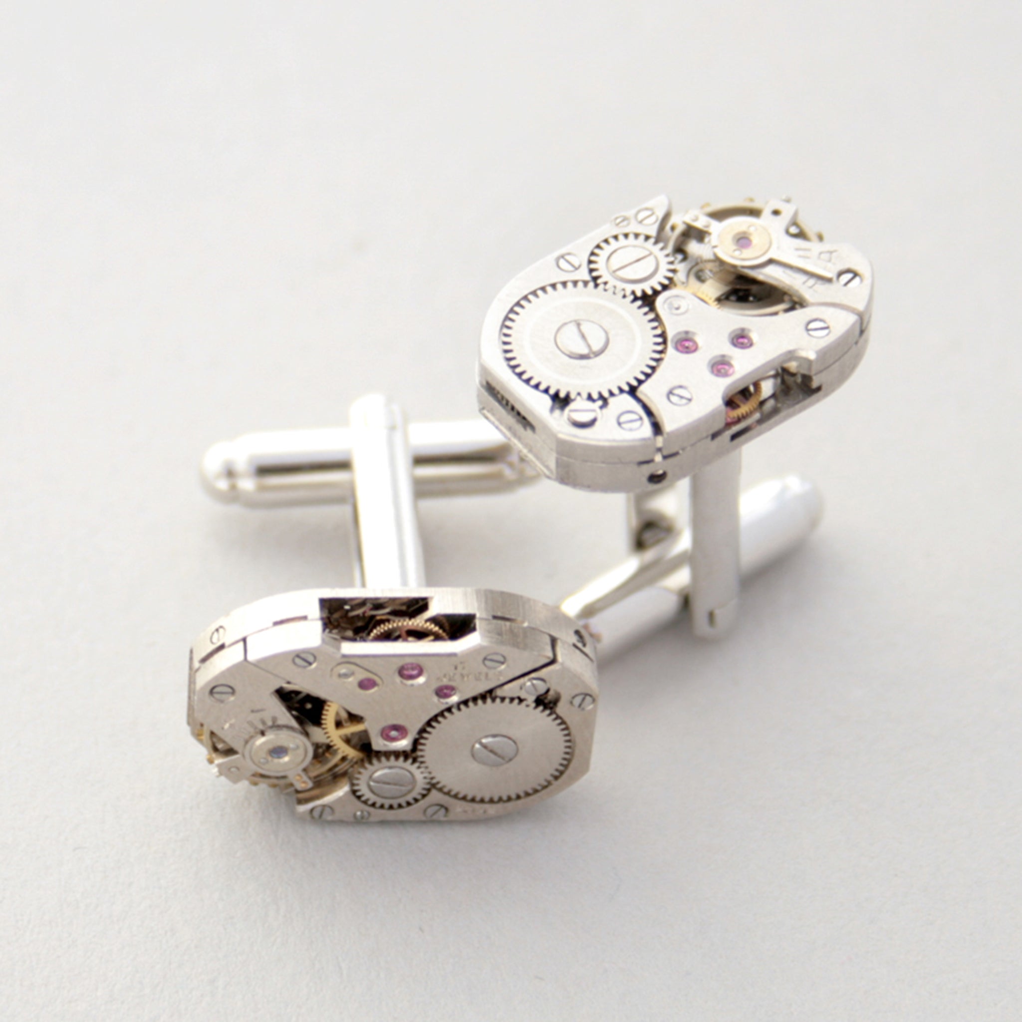 Wedding Cufflinks in Steampunk Style made of watch movements