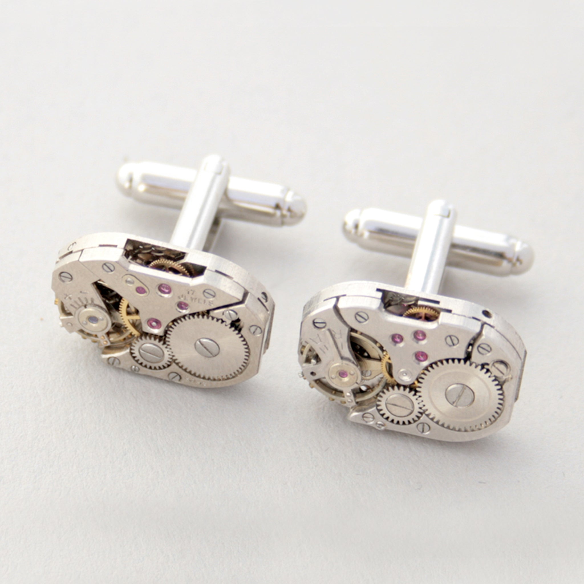 Wedding Cufflinks in Steampunk Style made of watch movements