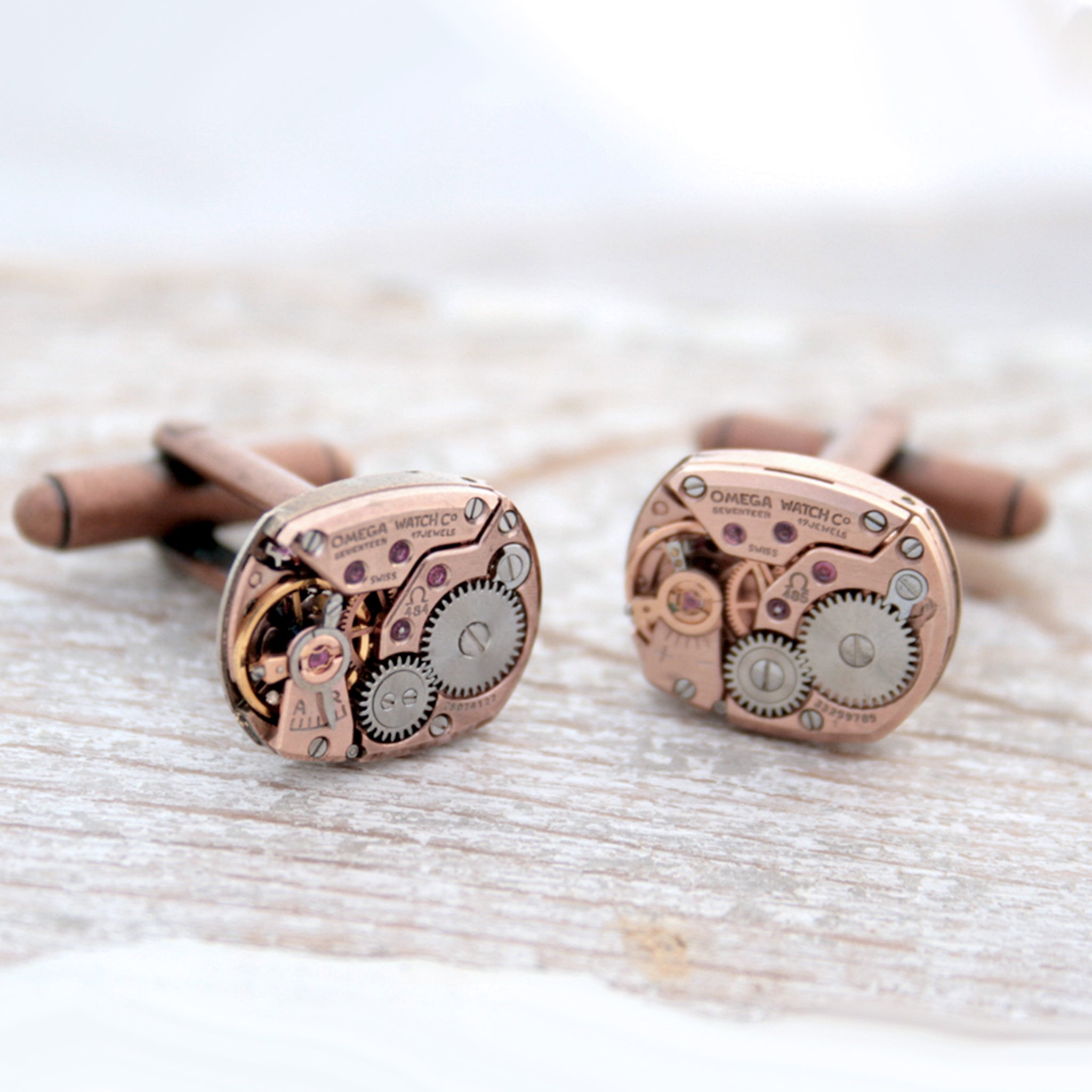 Omega Watch Copper Cufflinks