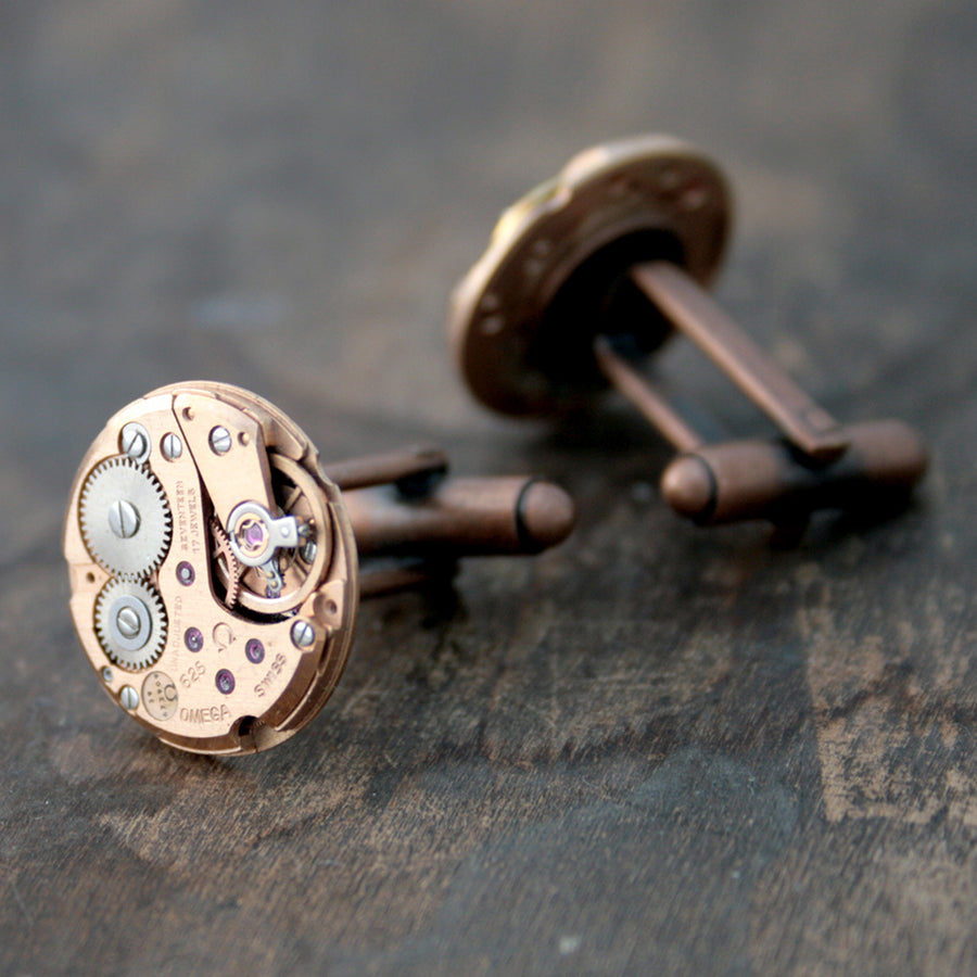 Rose Gold Omega Watch Cufflinks