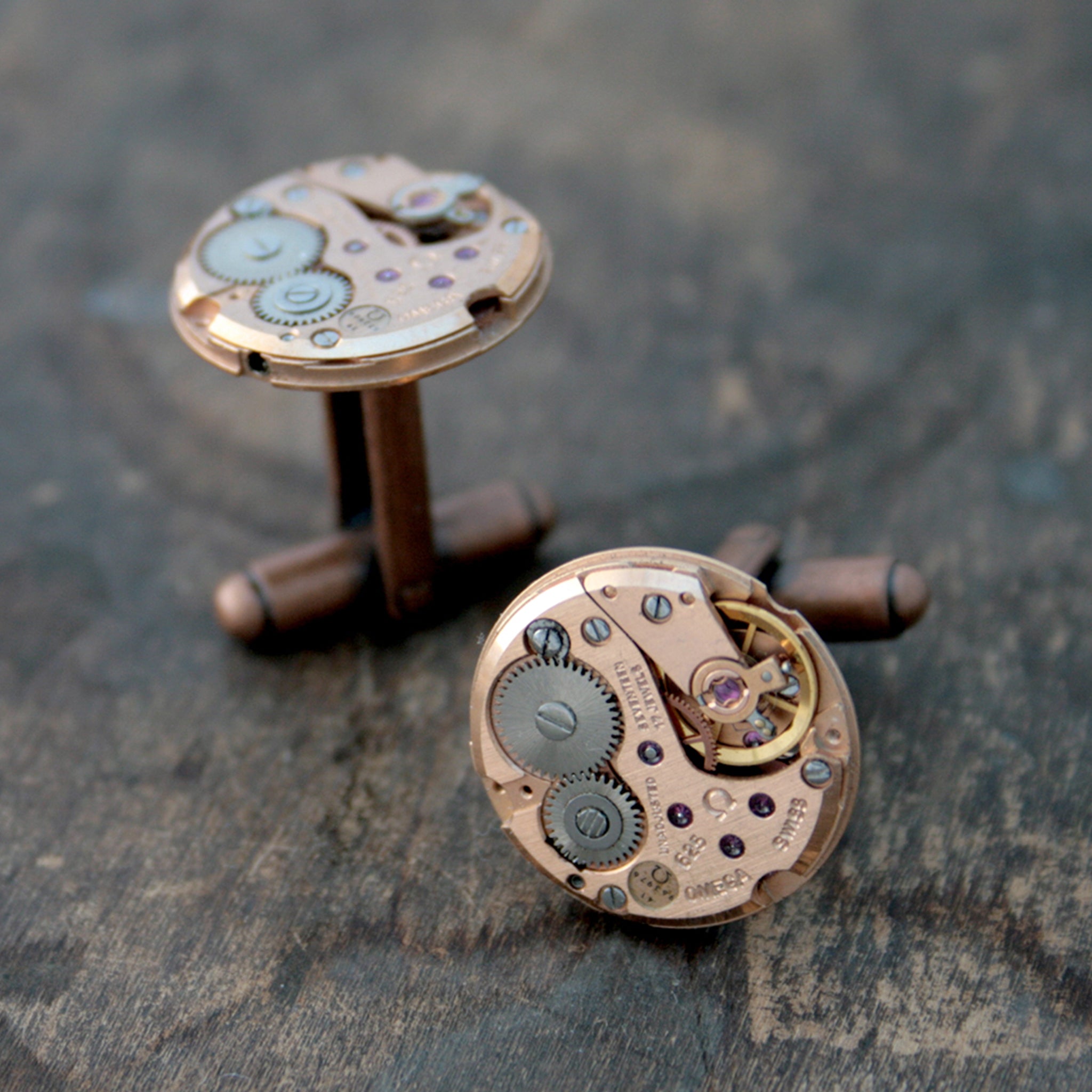 Rose Gold Omega Watch Cufflinks
