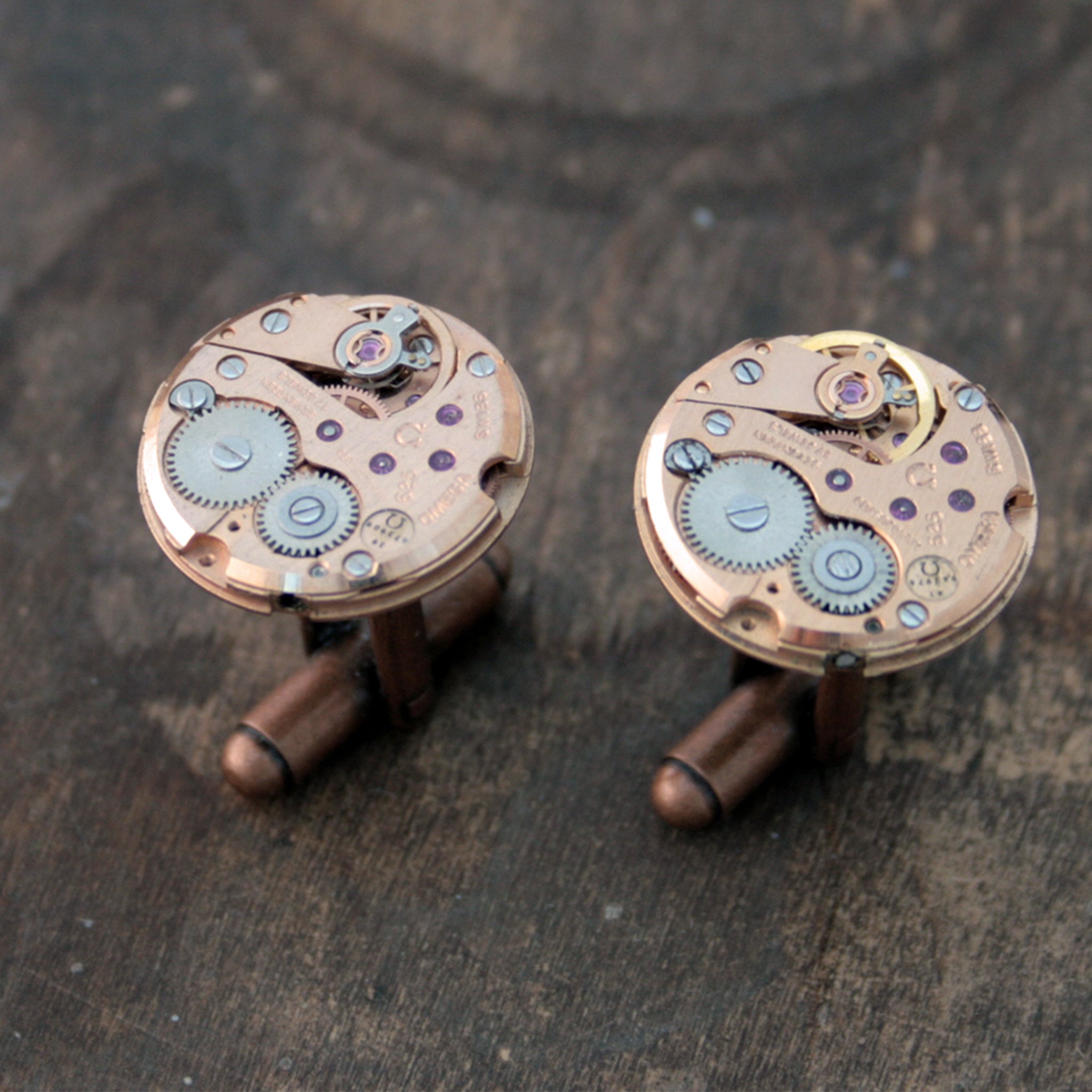 Rose Gold Omega Watch Cufflinks