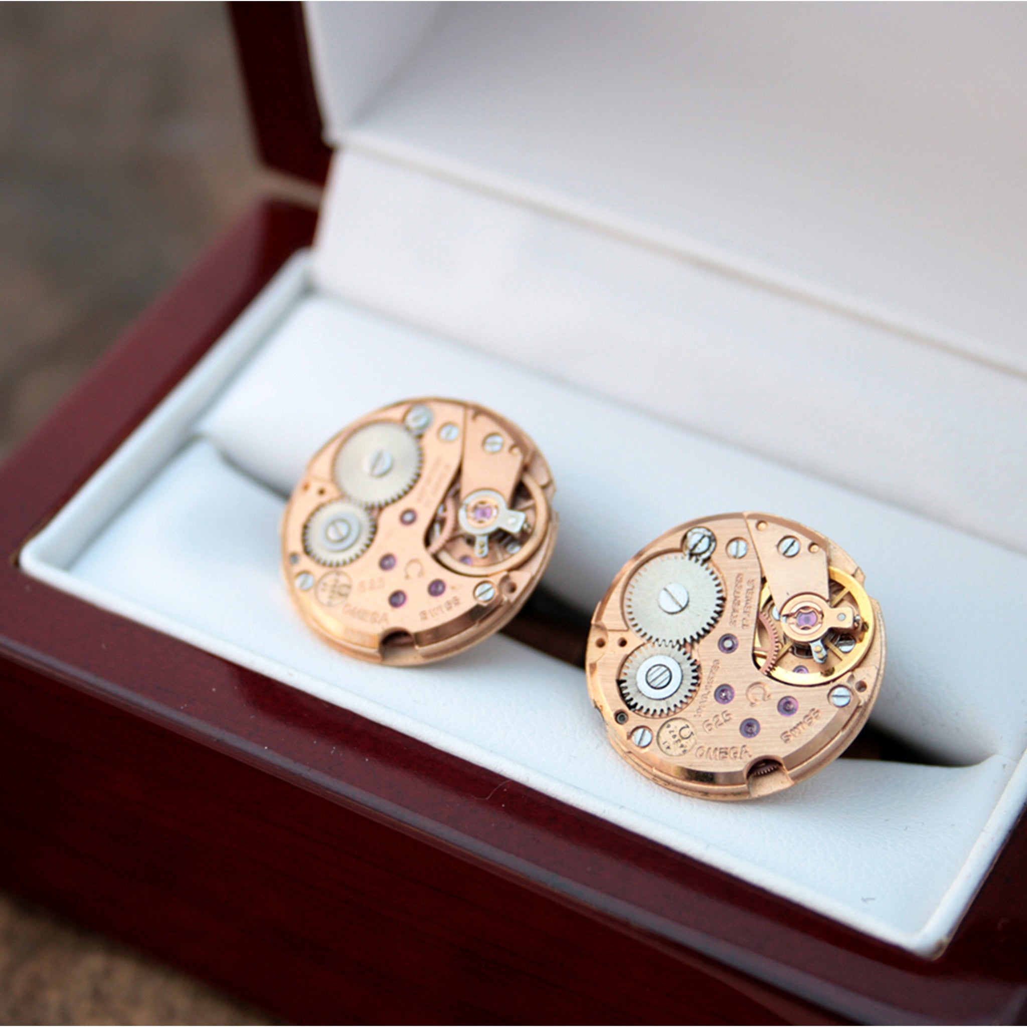 Rose Gold Omega Watch Cufflinks