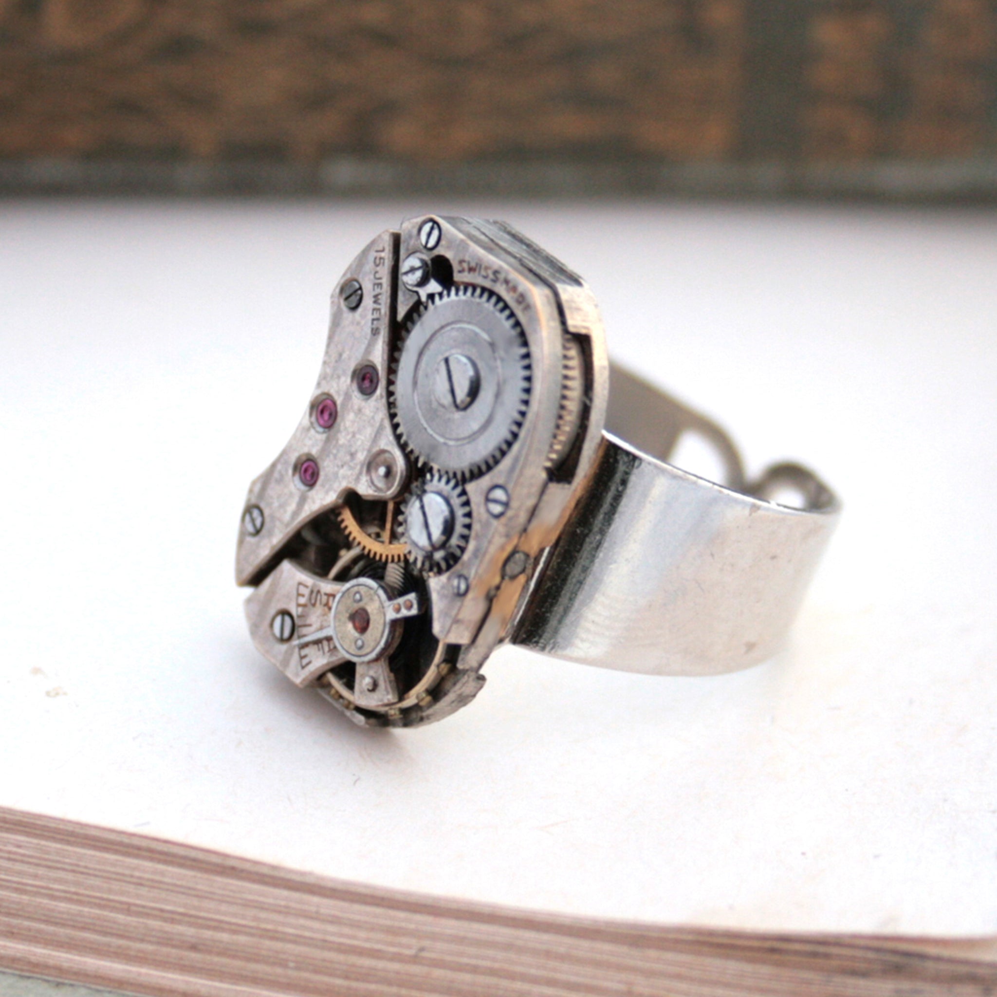 Signet Ring in Steampunk Style