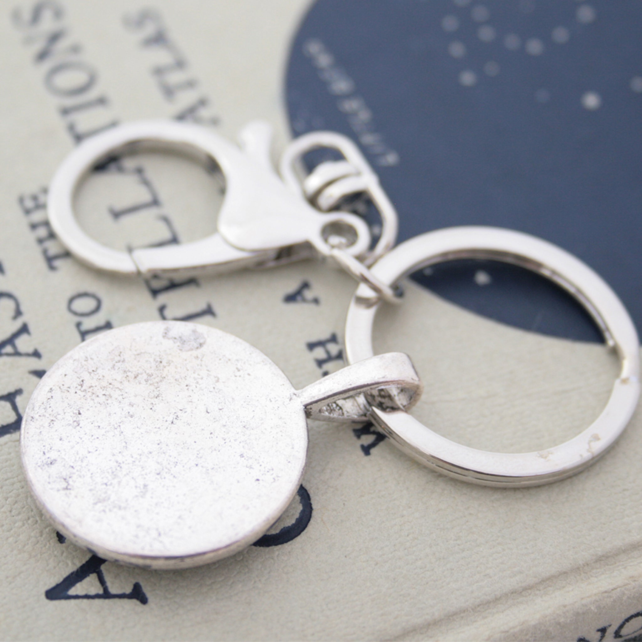 Steampunk keychain made of Swiss watch movement