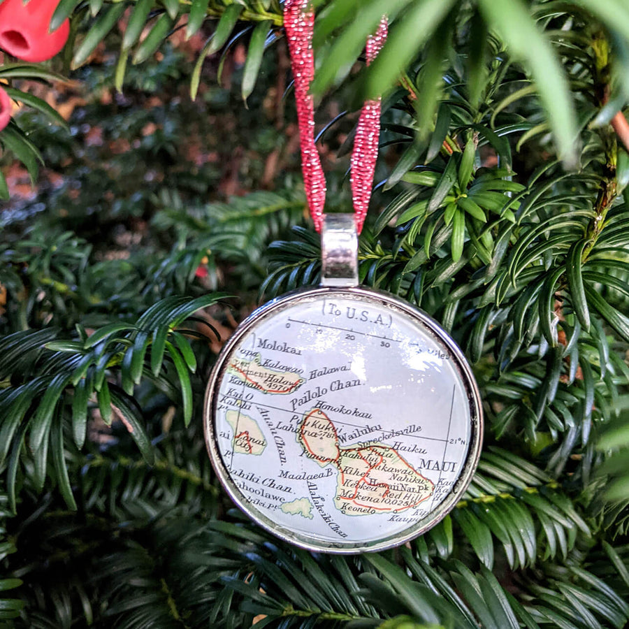 Custom Map Christmas Decor