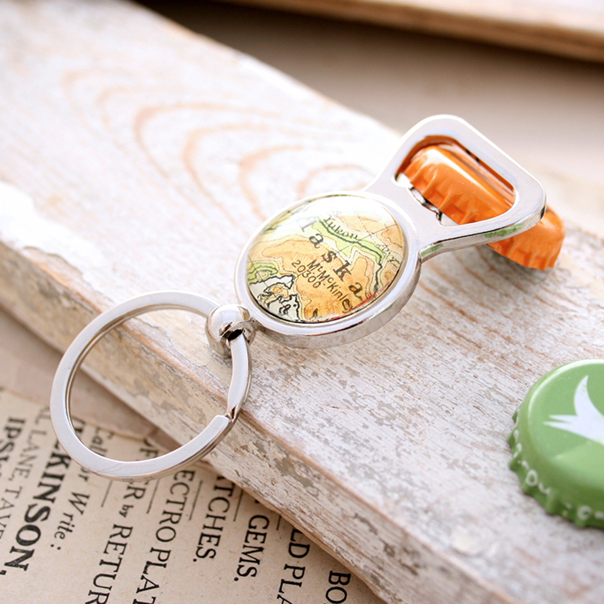 Personalised Bottle Opener with map of Alaska featured