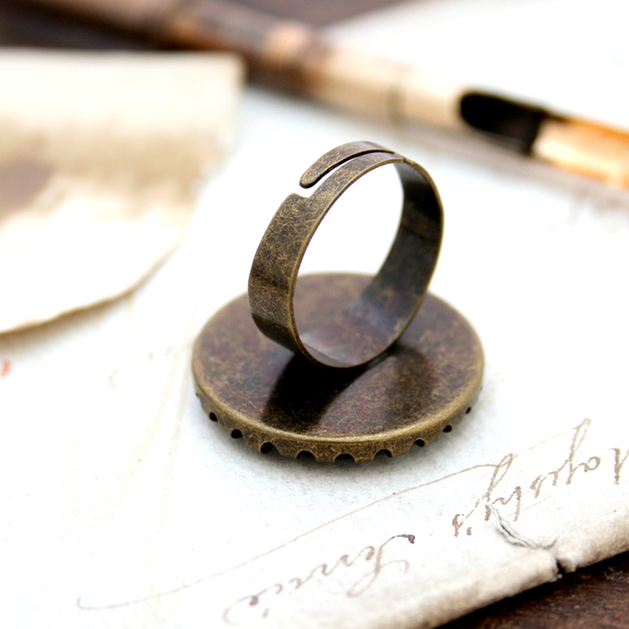 Adjustable Ring in Bronze tone