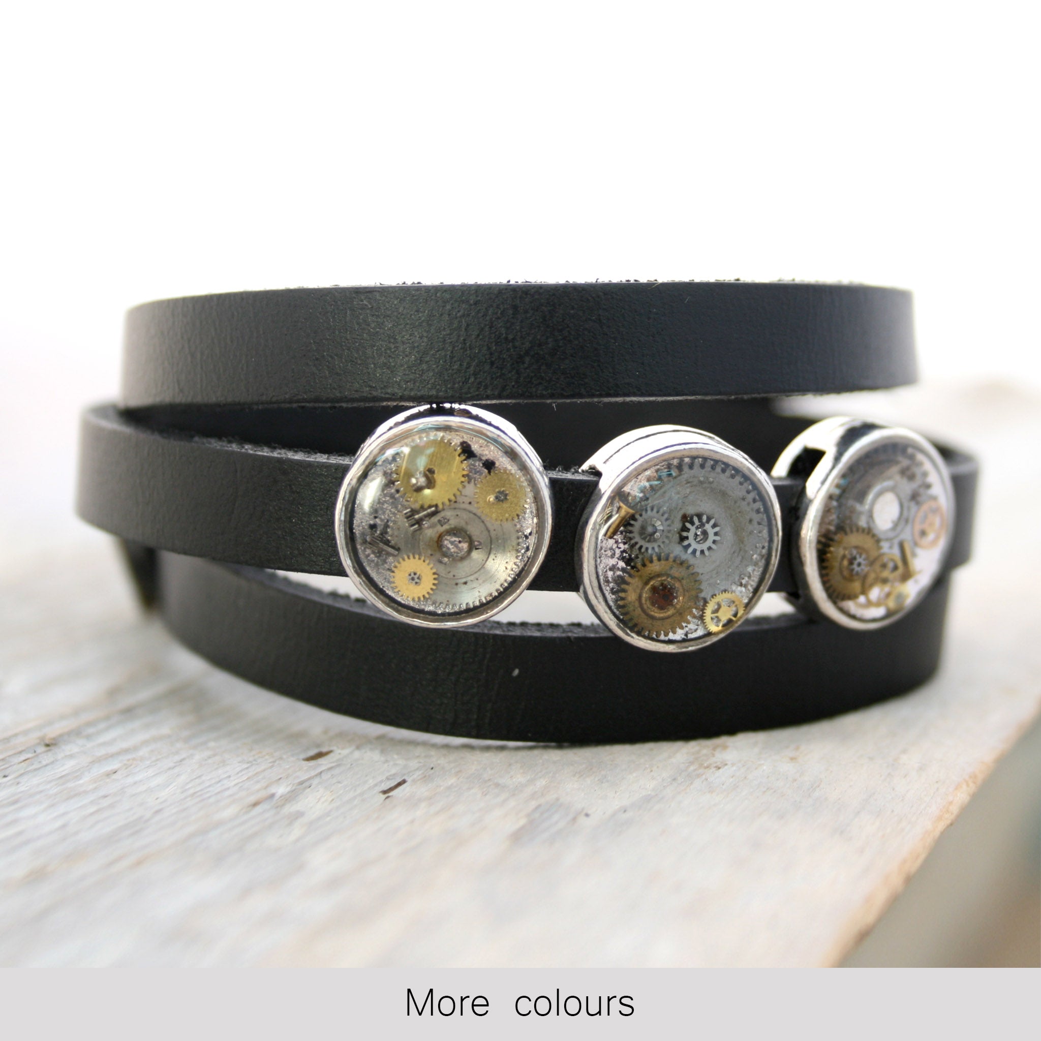 Leather with Beads Double Wrap Bracelet