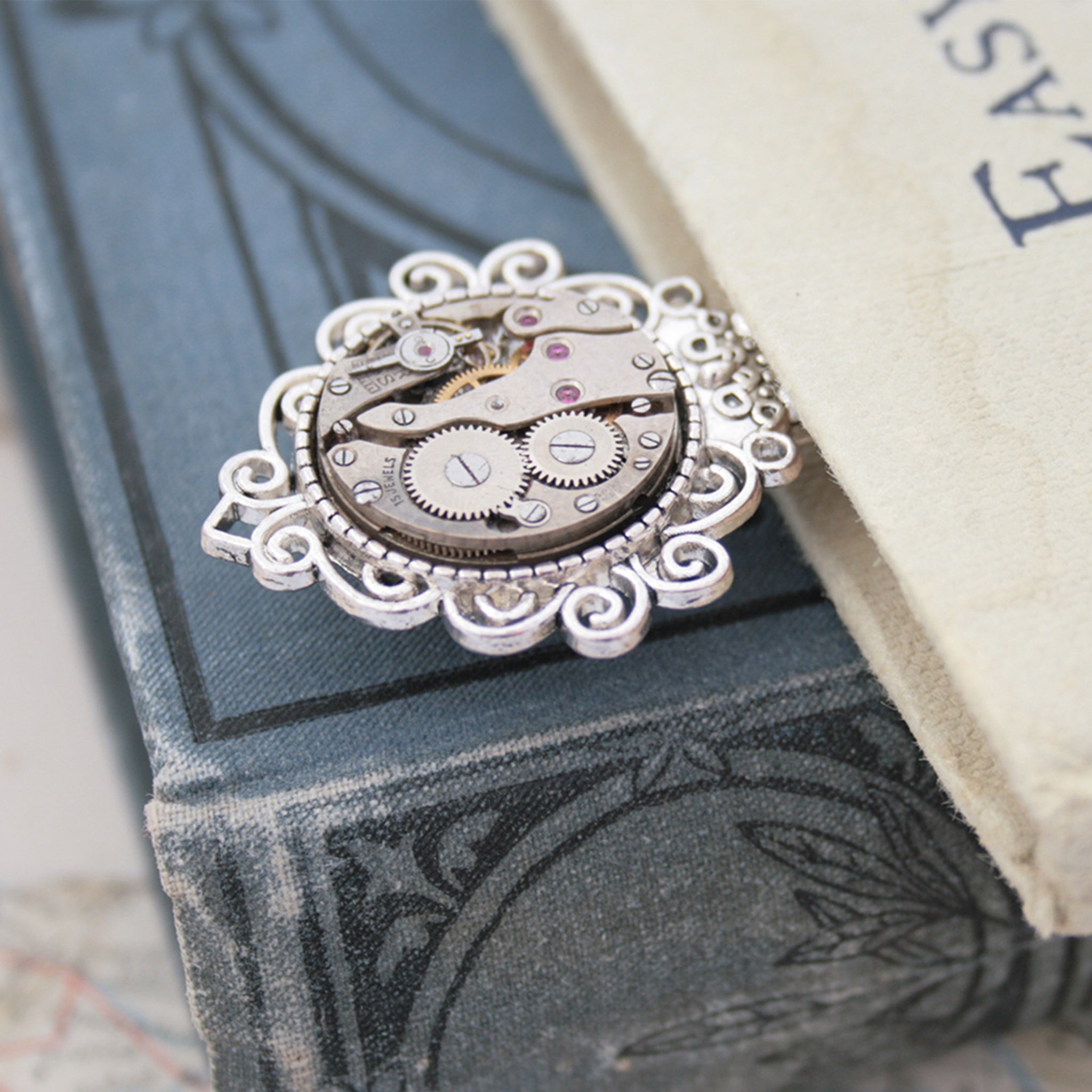 Steampunk Bookmarks for books made of real watch movement