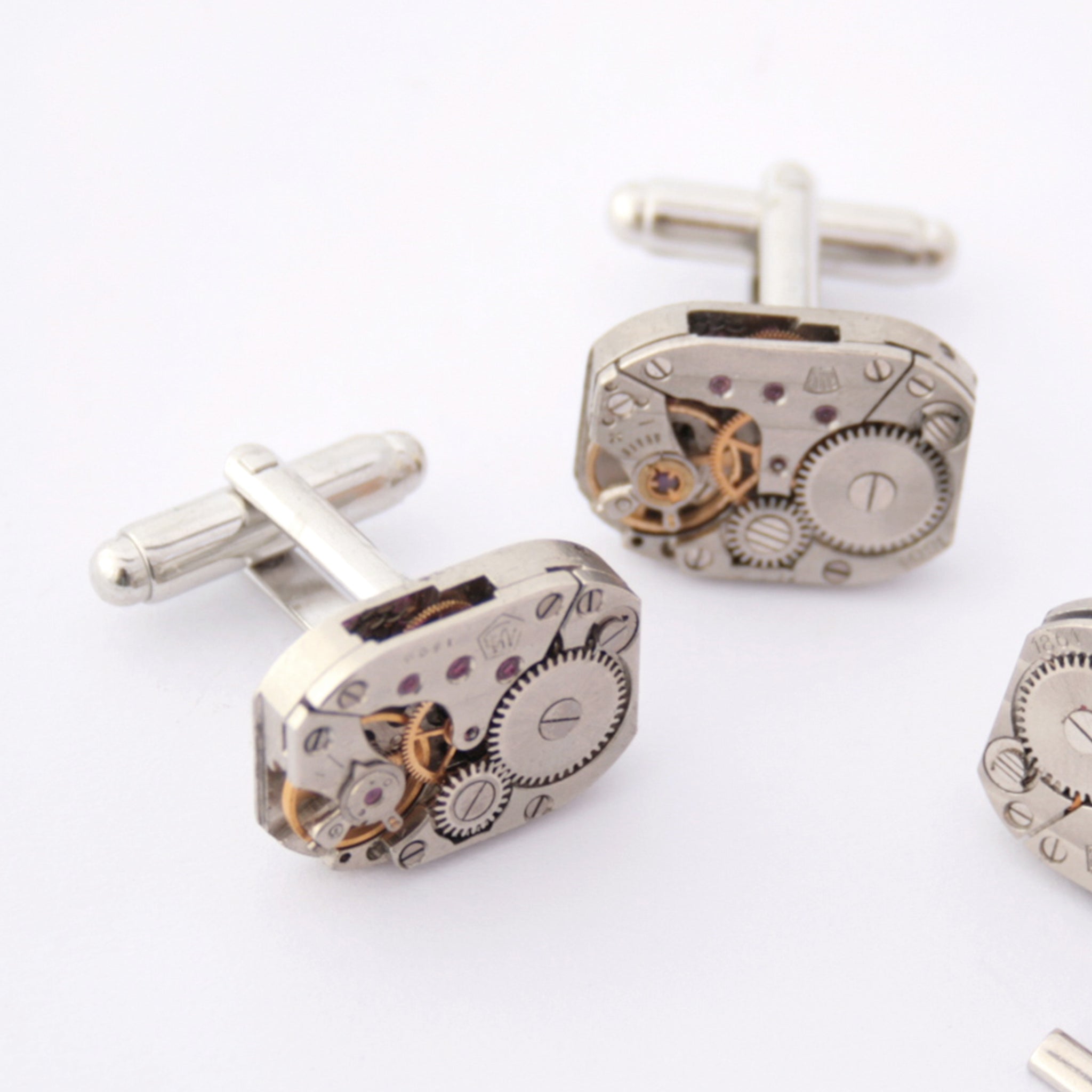 Steampunk Cufflinks made of watch movements