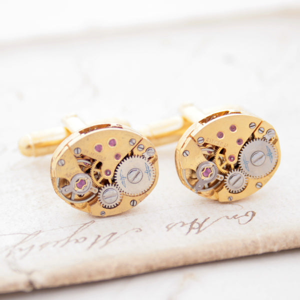 Gold Watch Cufflinks