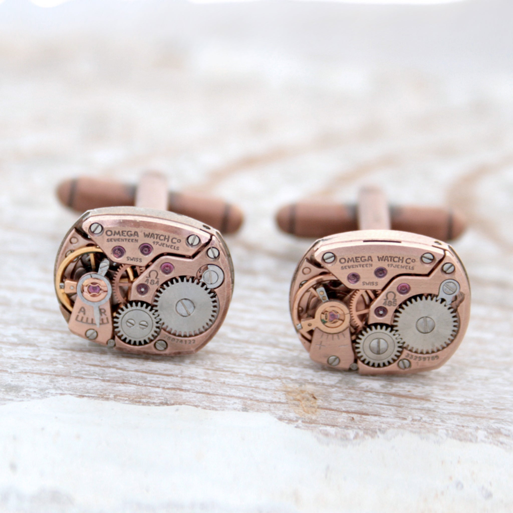 Omega Watch Copper Cufflinks