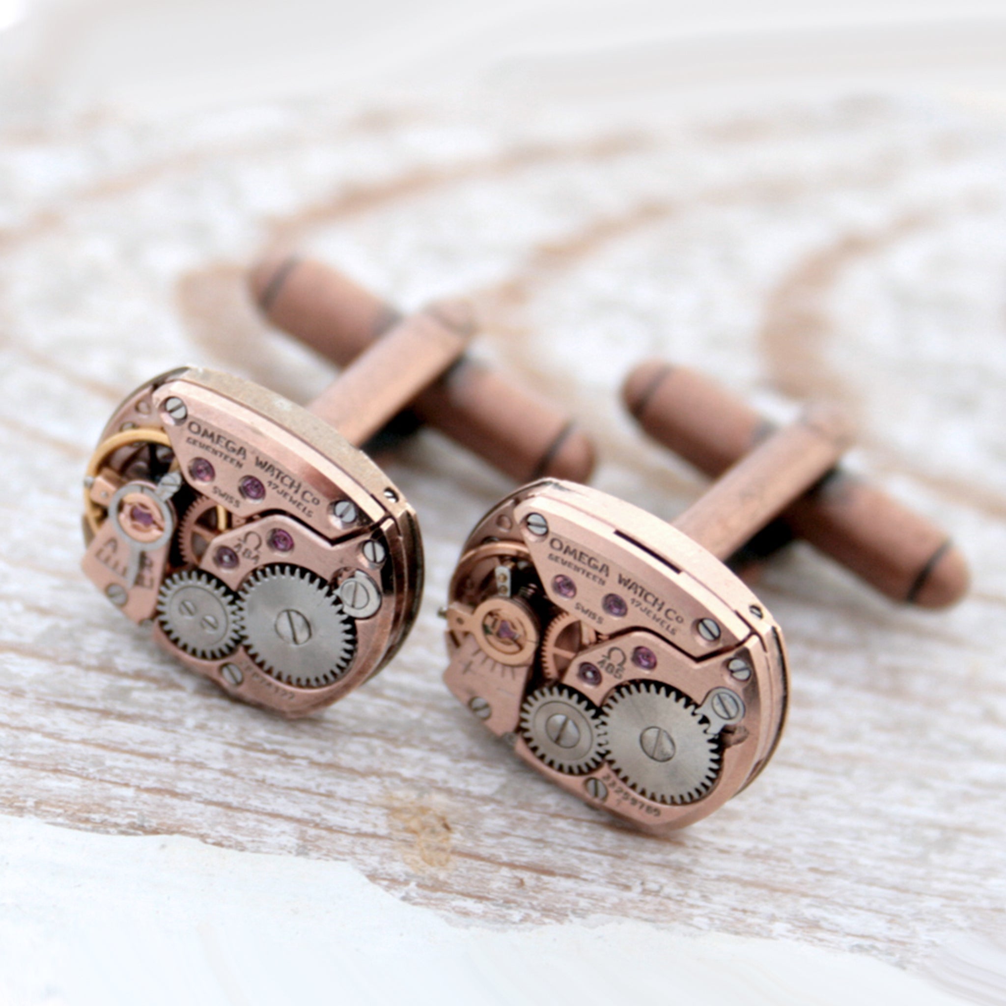 Omega Watch Copper Cufflinks
