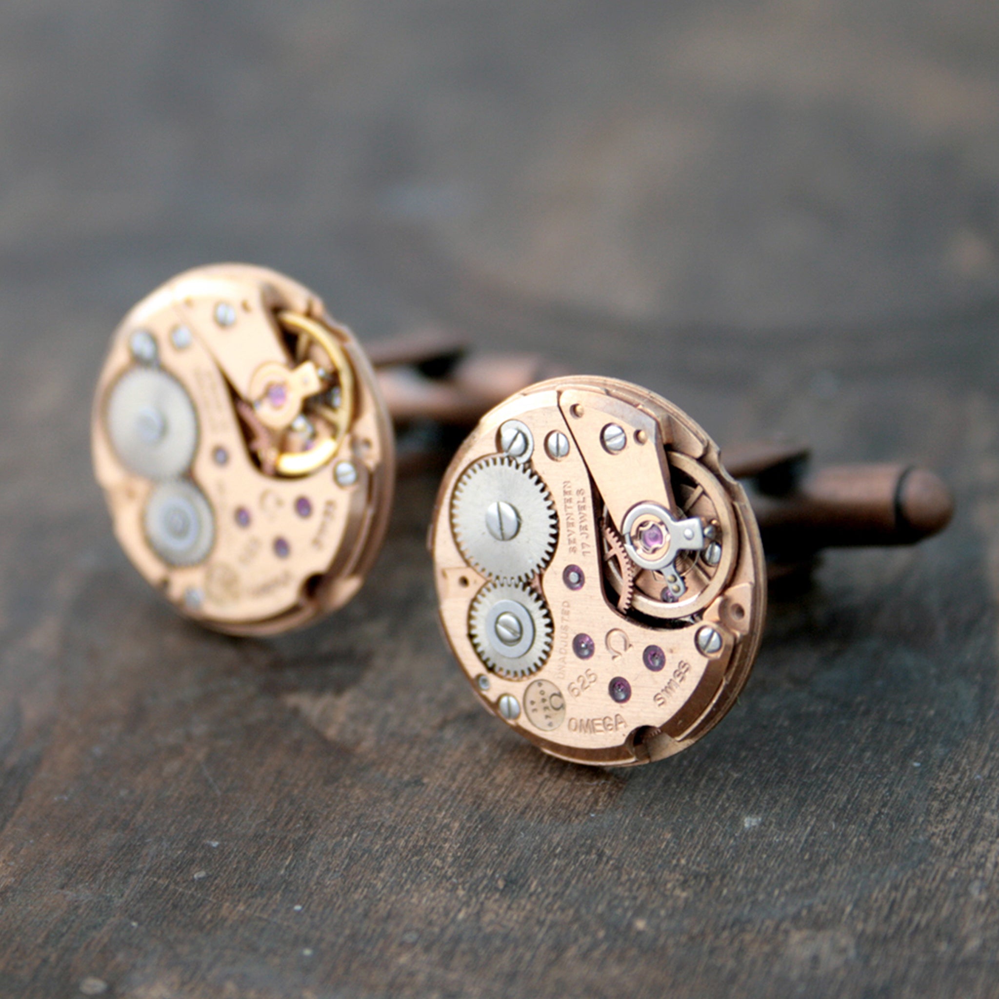Rose Gold Omega Watch Cufflinks