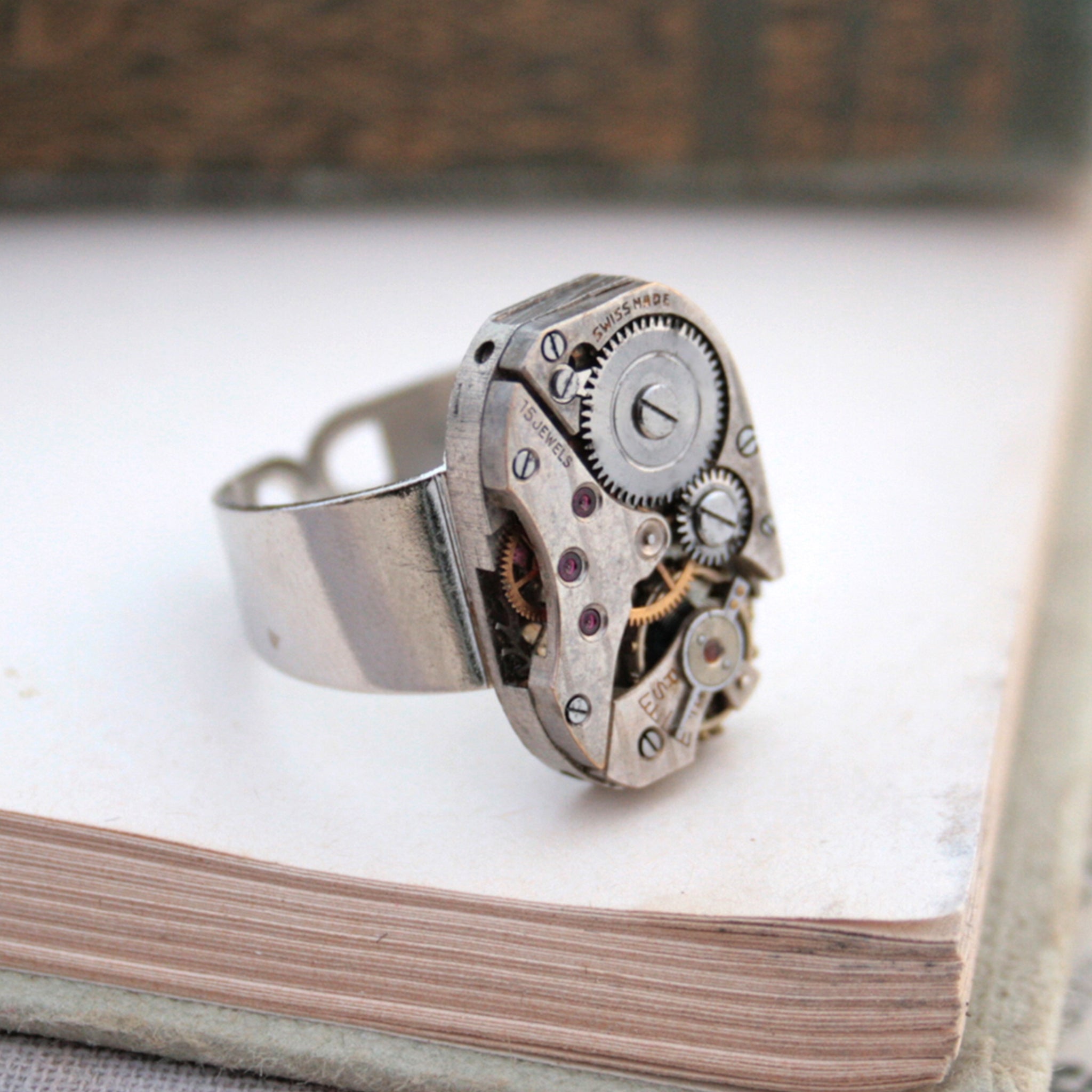 Signet Ring in Steampunk Style