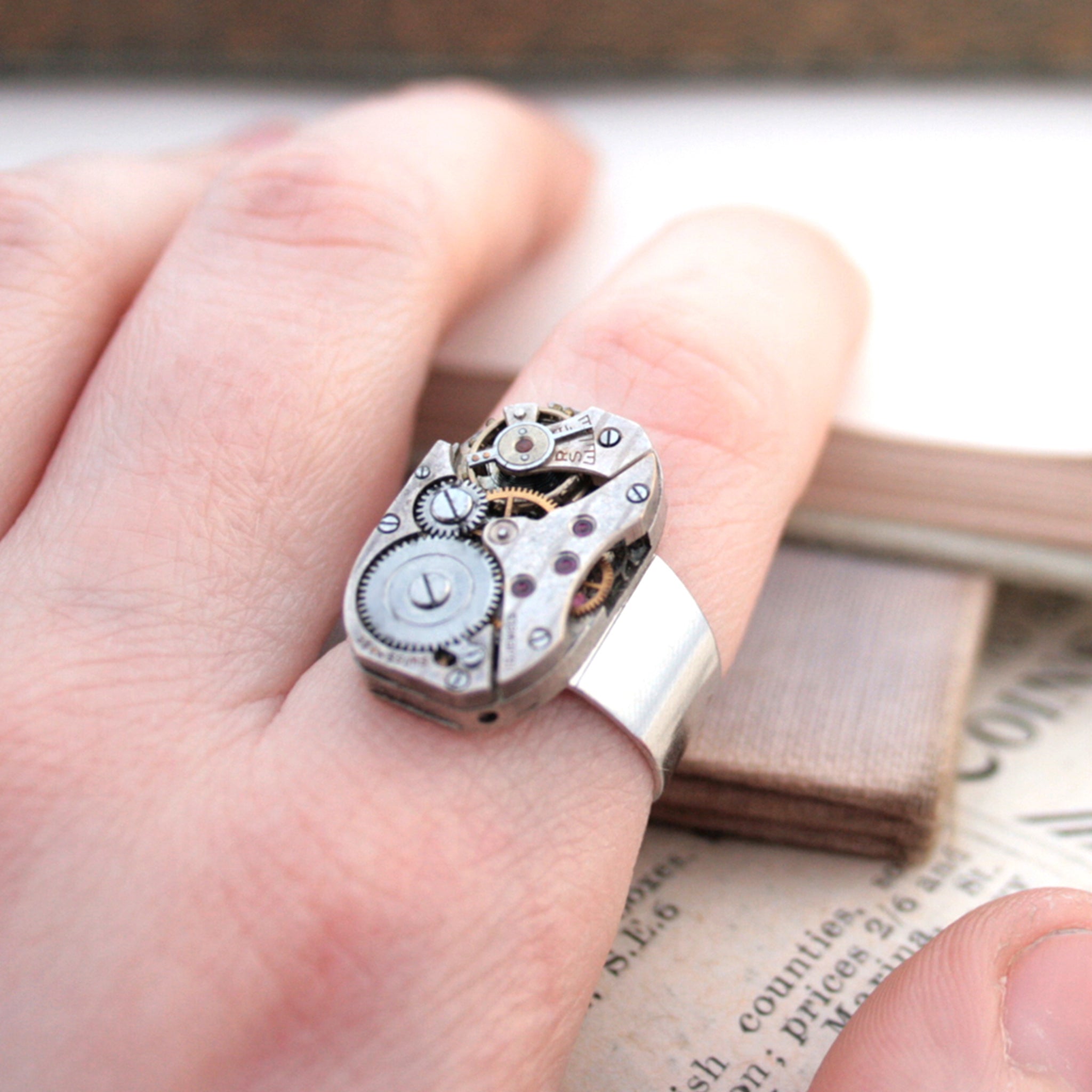 Signet Ring in Steampunk Style